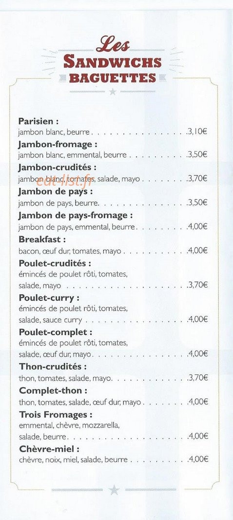 Cuisine et Comptoir — carte page 2