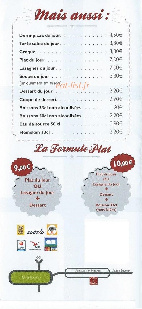 Cuisine et Comptoir — carte page 6