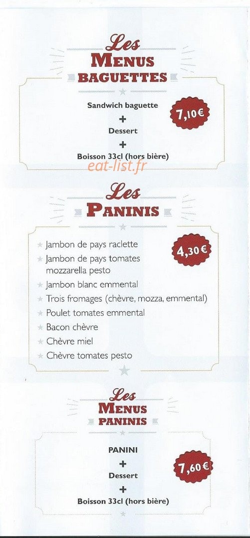 Cuisine et Comptoir — carte page 3