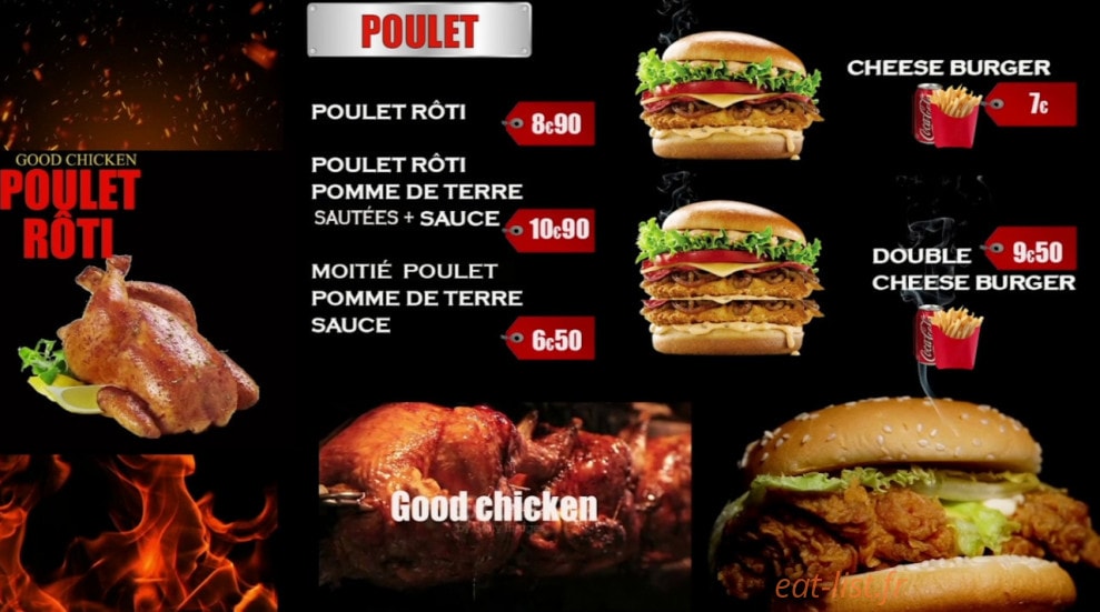 good chicken — carte page 1
