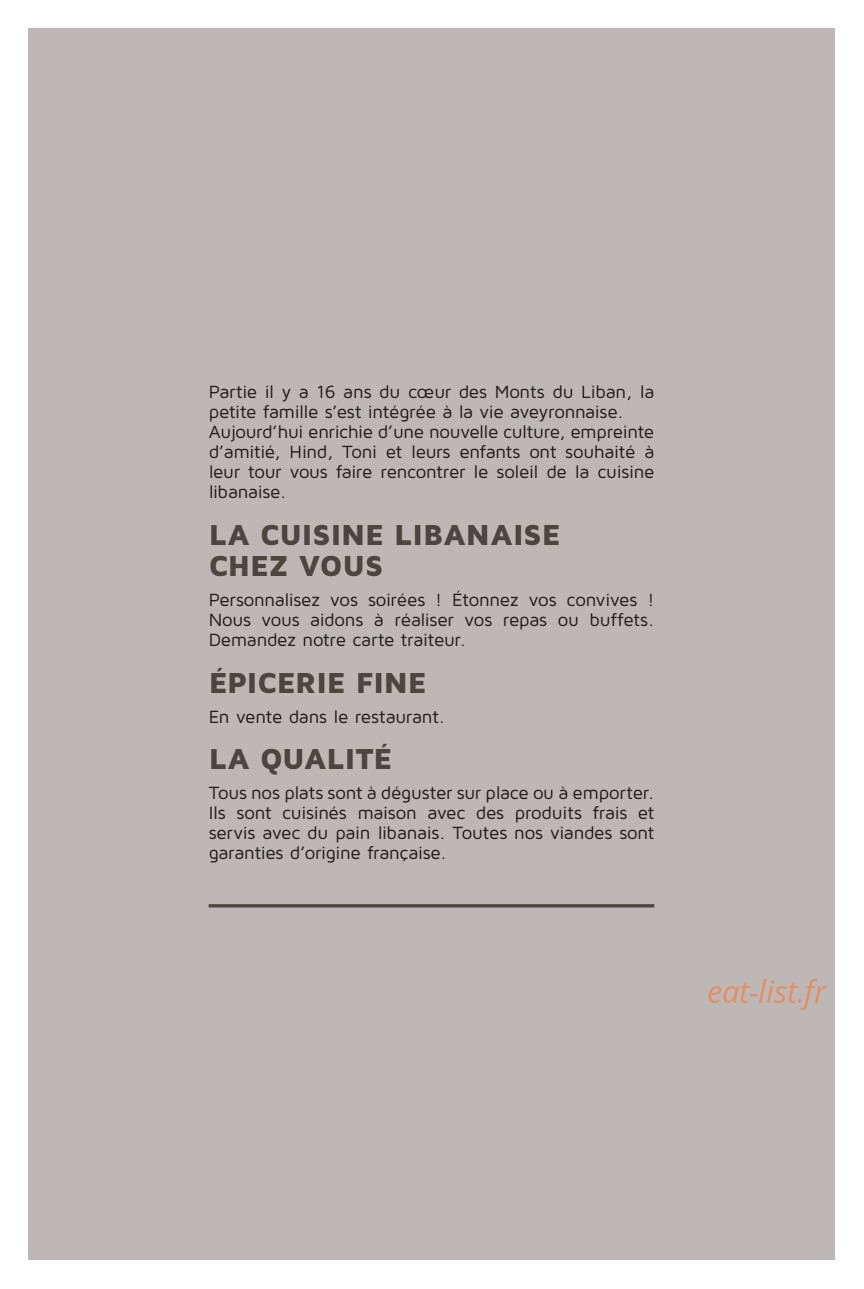 Le Cèdre — carte page 2