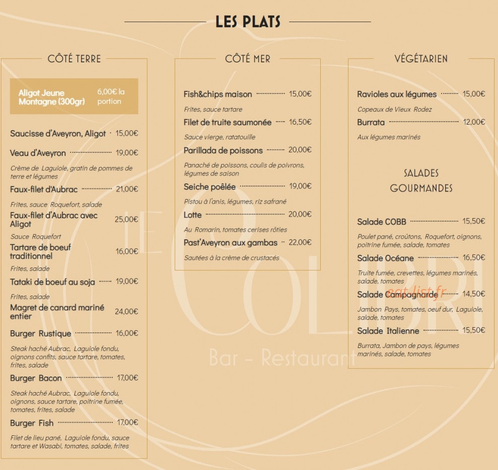 Le colibri — carte page 1