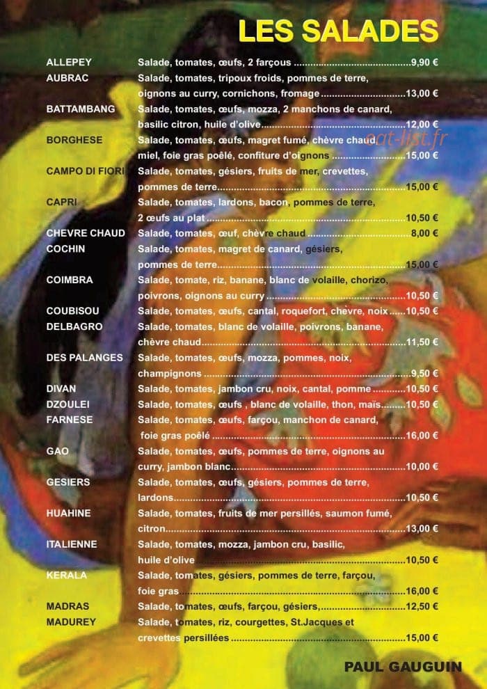 Le Divan — carte page 14