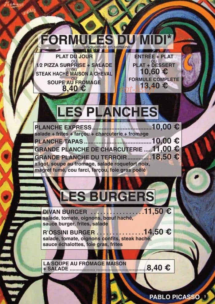 Le Divan — carte page 1