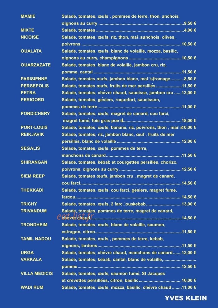 Le Divan — carte page 15
