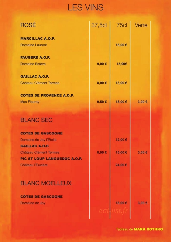 Le Divan — carte page 13