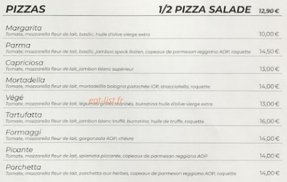 Le Dolce — carte page 1