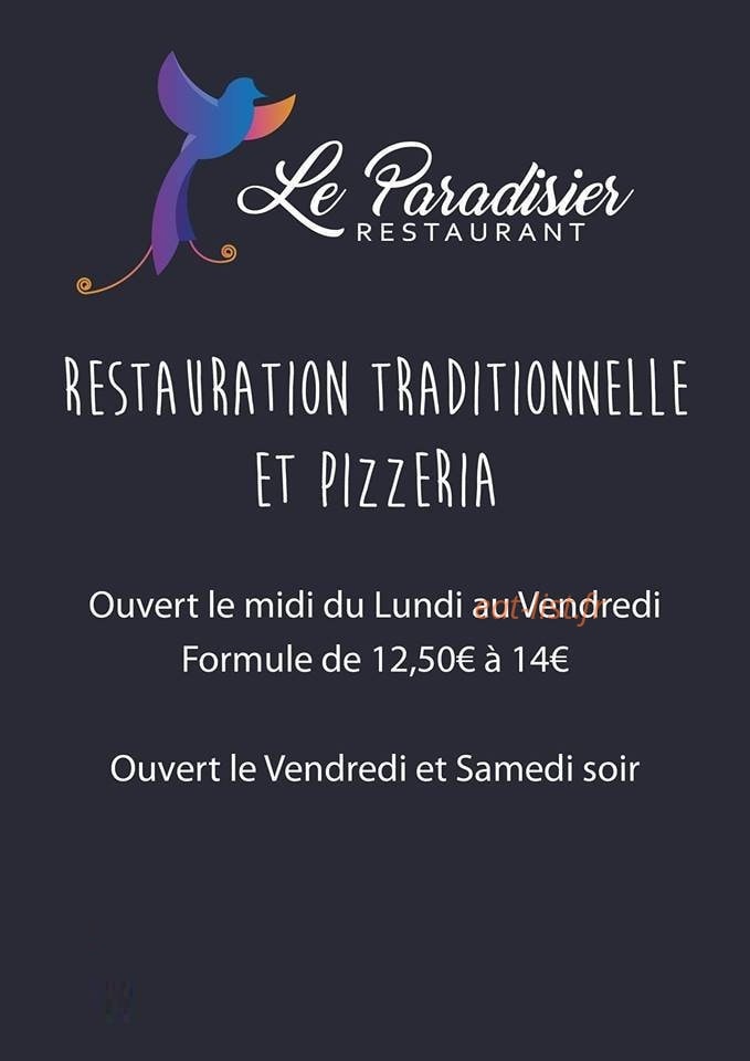 Le Paradisier — carte page 1