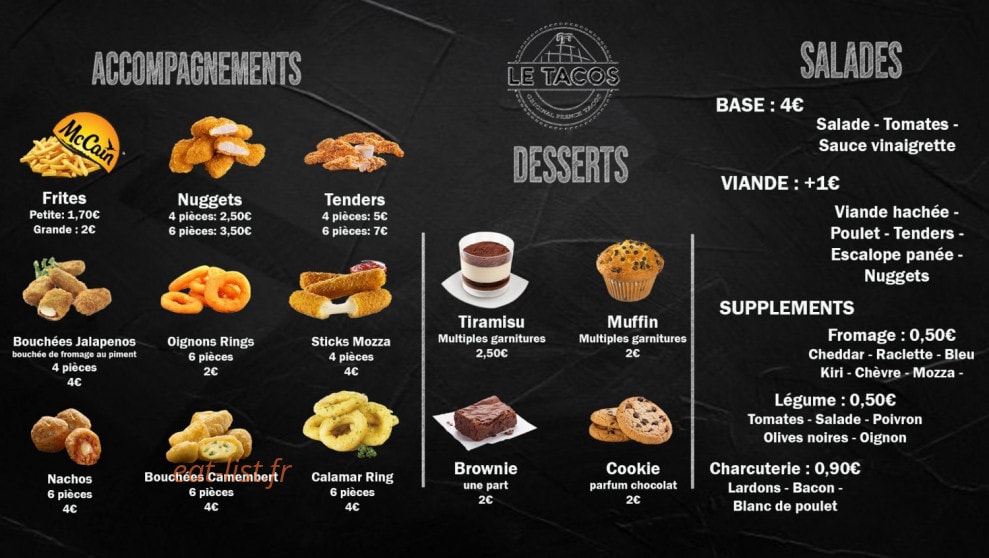 Le Tacos — carte page 5