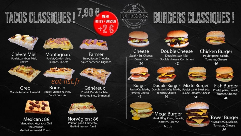 Le Tacos — carte page 4