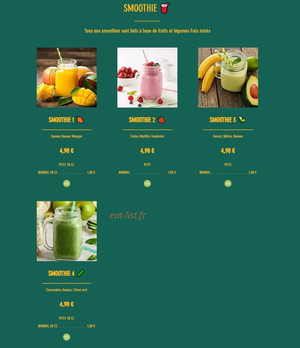 Paia Bowl — carte page 10