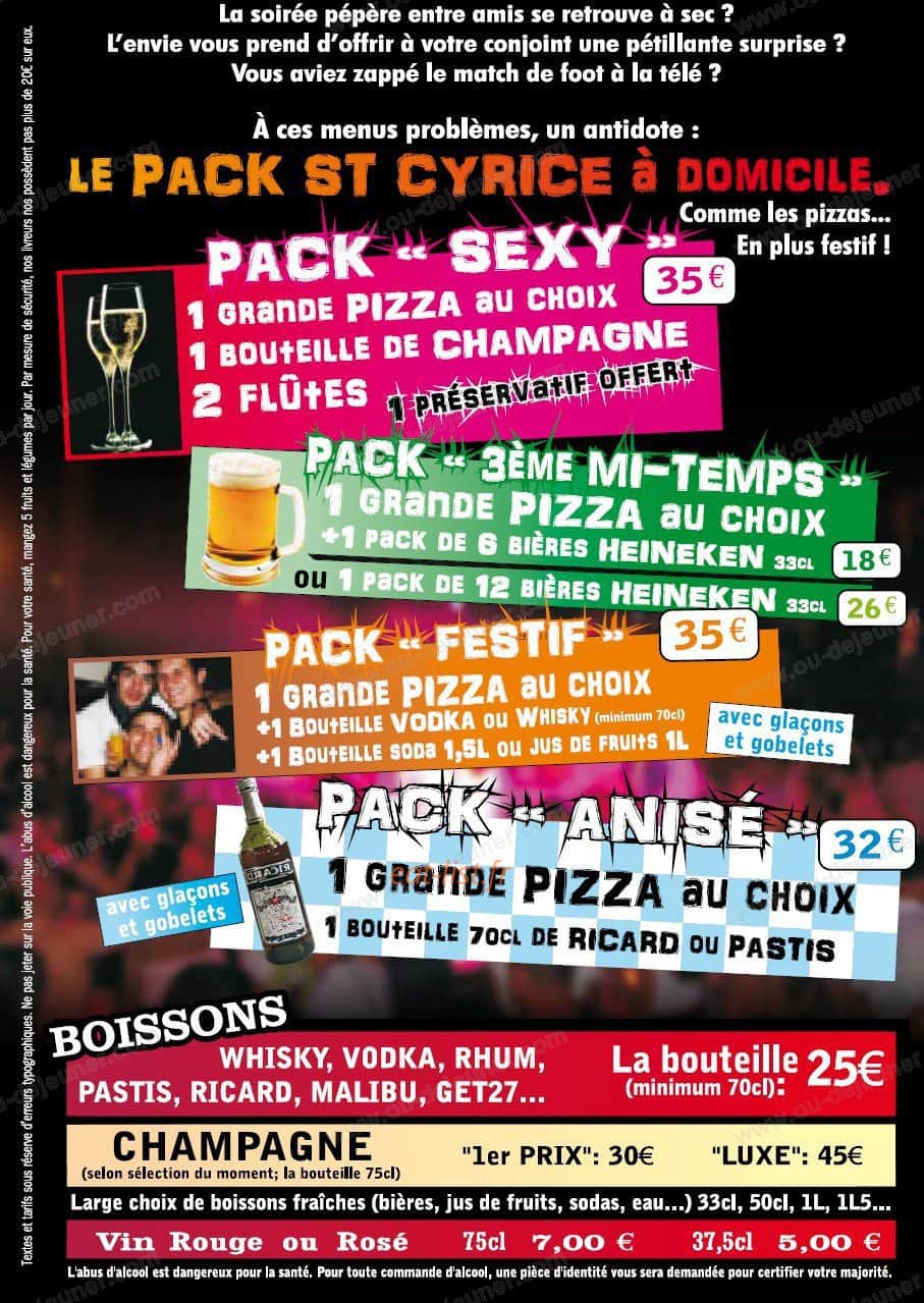 Pizza Saint Cyrice — carte page 5