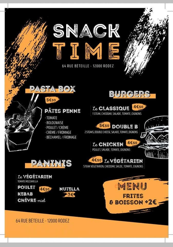 Snack Time — carte page 1