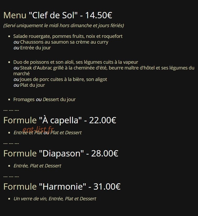 Le Diapason — carte page 2