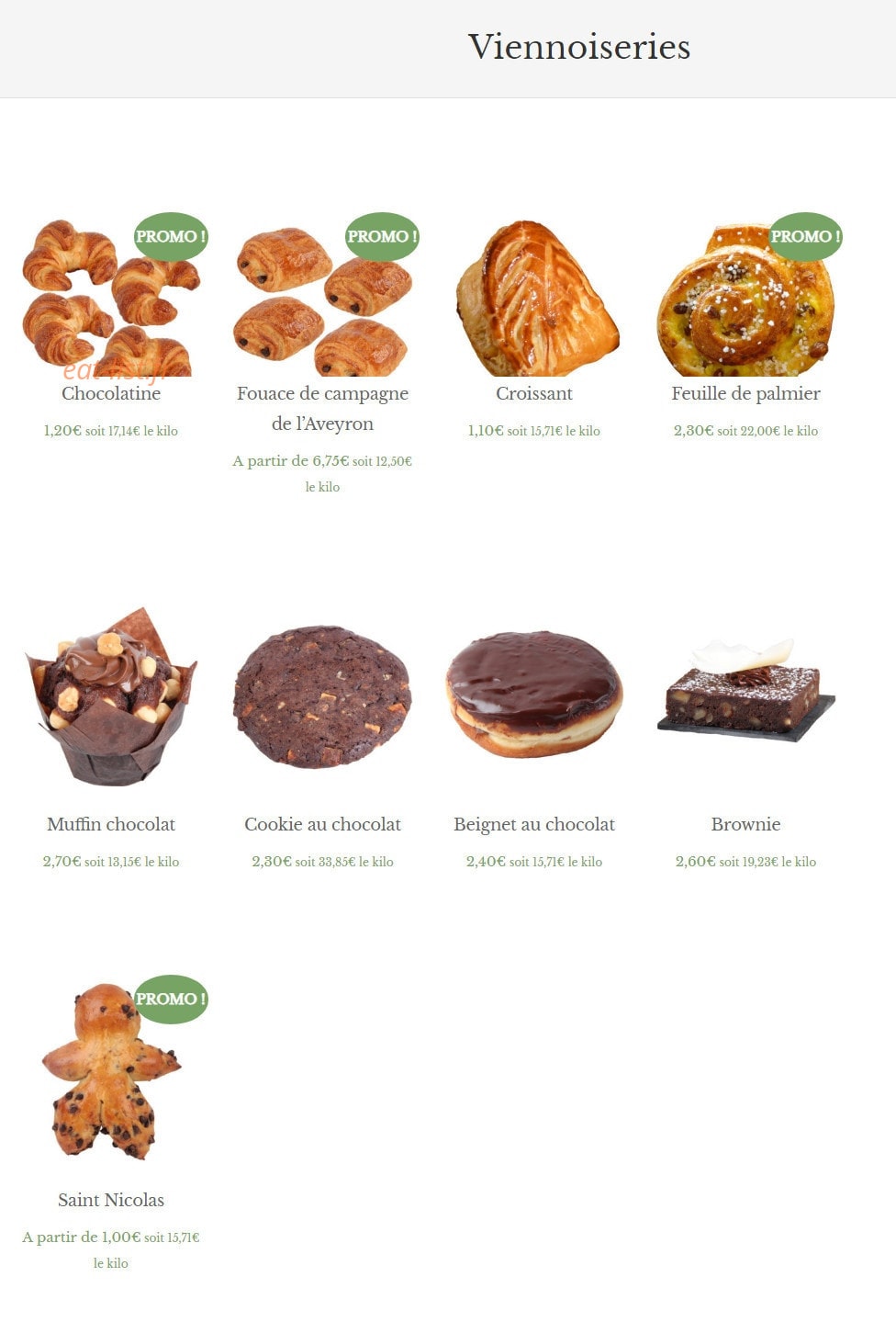 Boulangerie Galzin — carte page 5