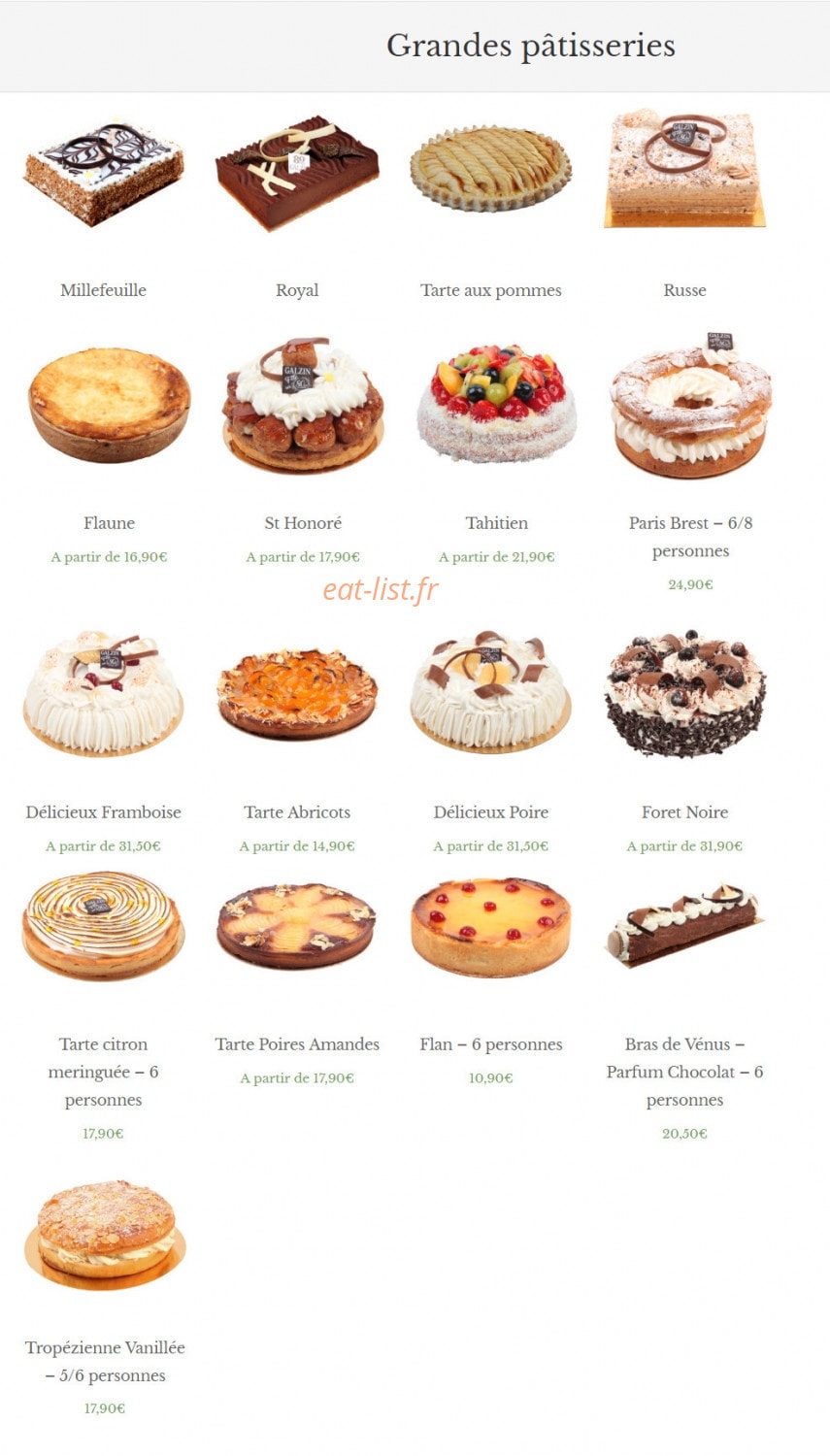 Boulangerie Galzin — carte page 6