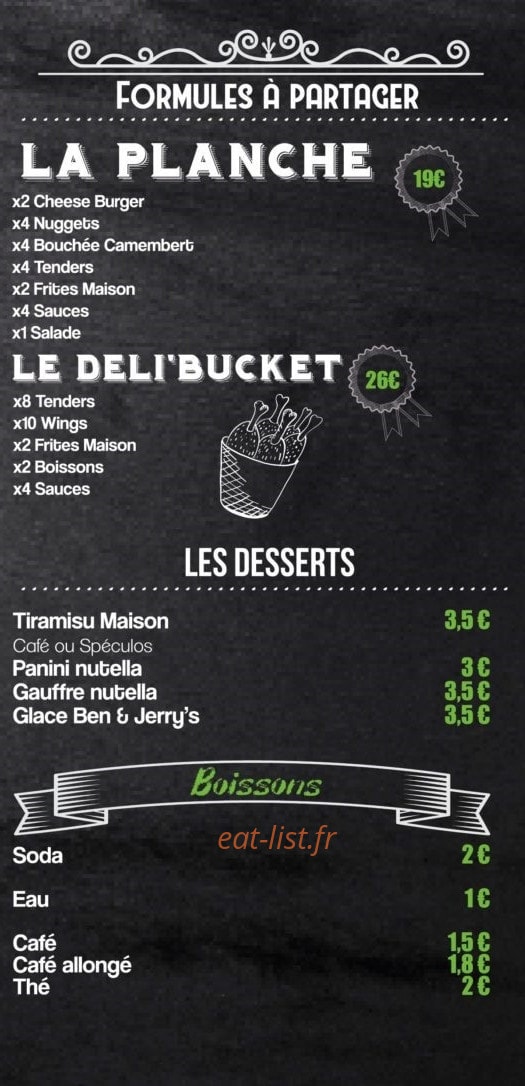 Déli'snack — carte page 5