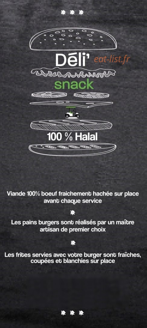 Déli'snack — carte page 1