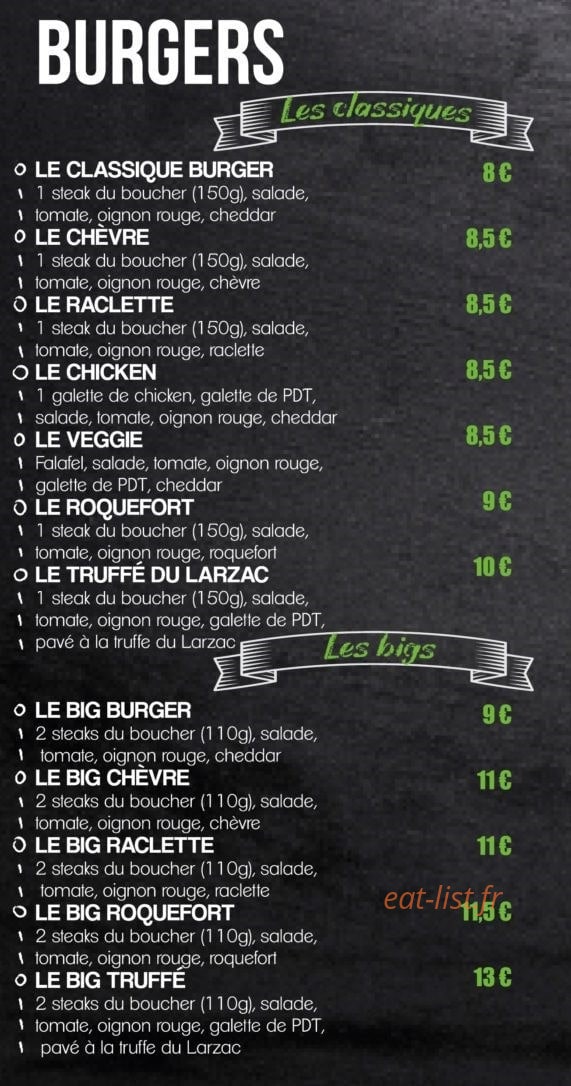 Déli'snack — carte page 2