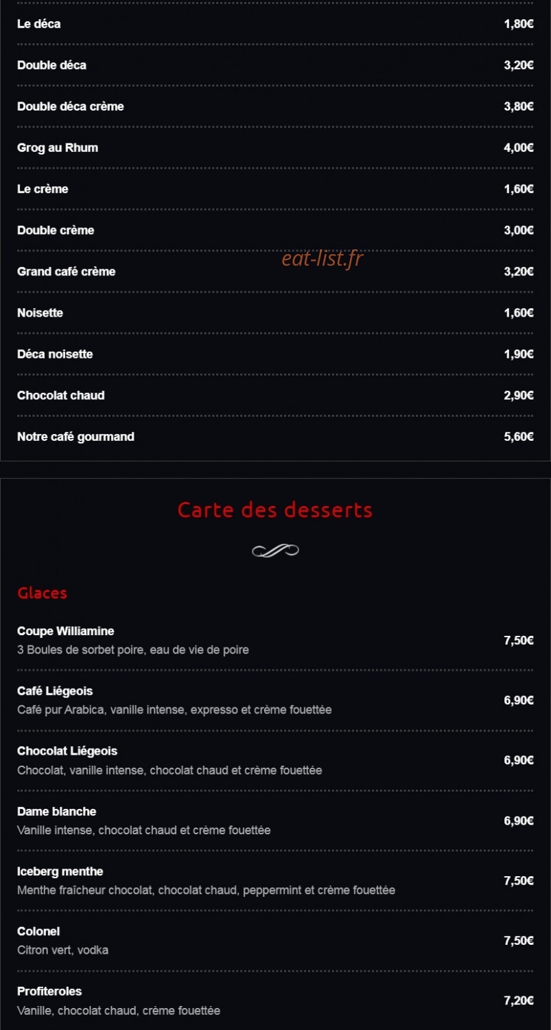 Grill de la tour — carte page 14