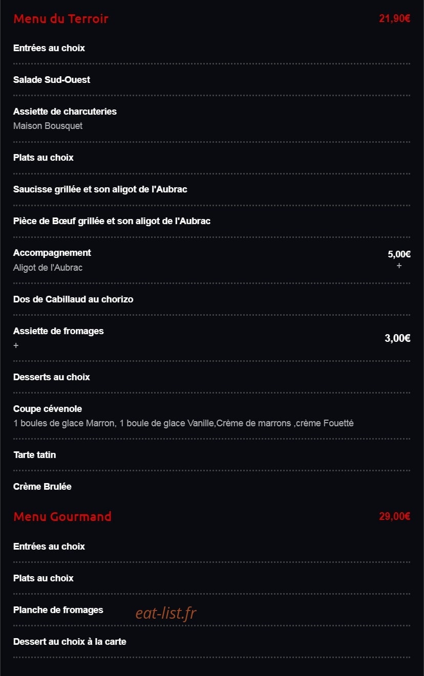 Grill de la tour — carte page 6