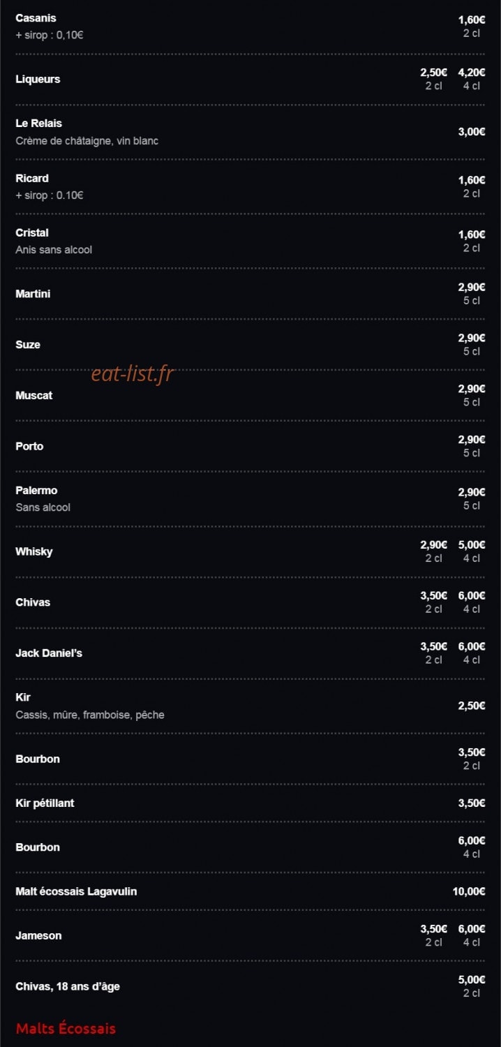 Grill de la tour — carte page 11