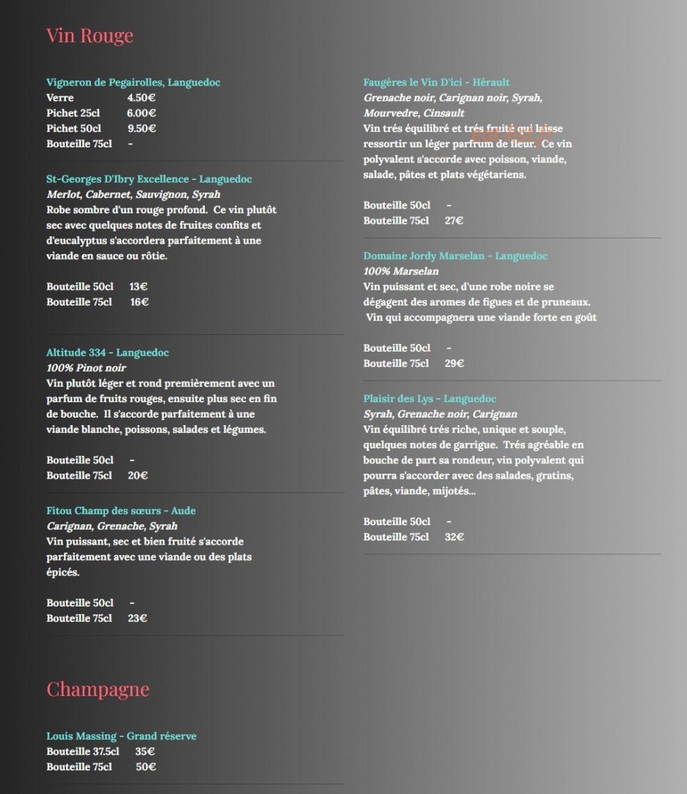 La Chaleur Nordique — carte page 3