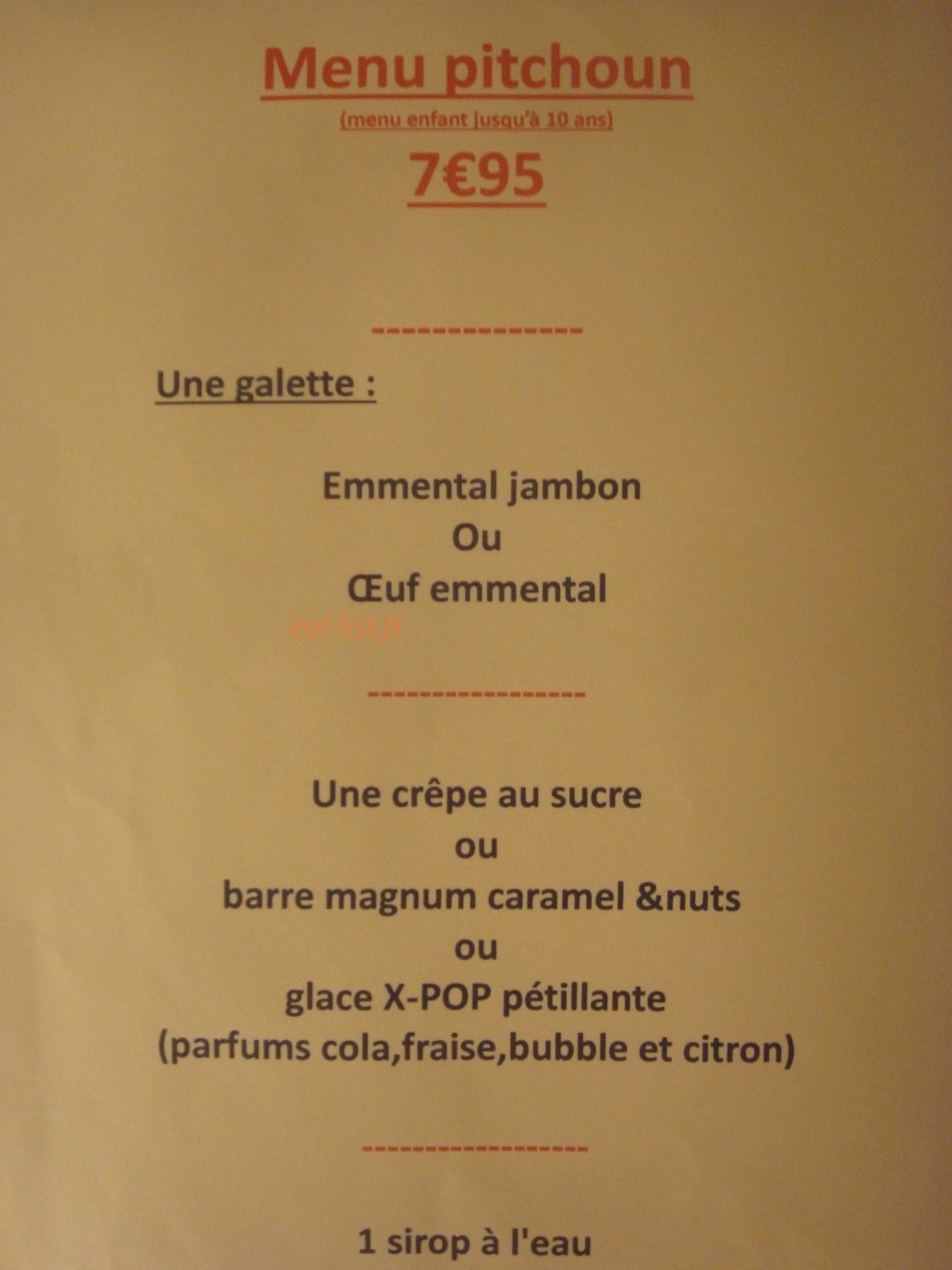 La creperie du beffroi — carte page 8