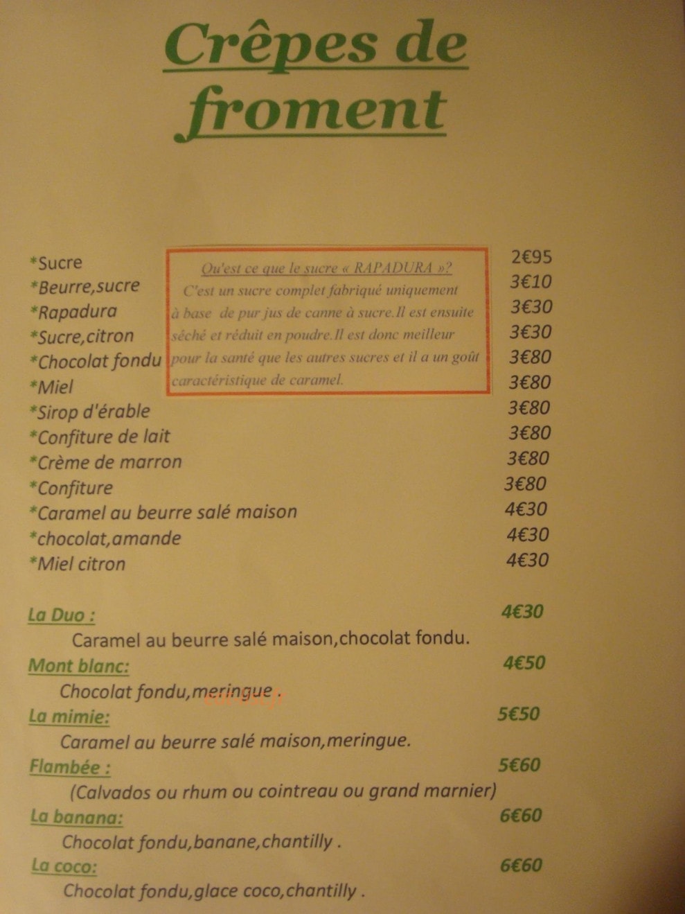 La creperie du beffroi — carte page 9