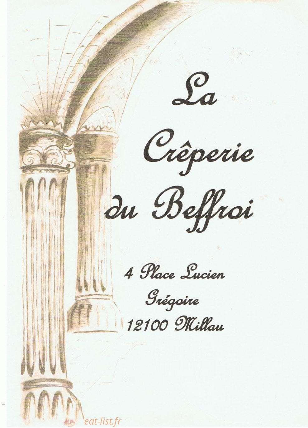 La creperie du beffroi — carte page 1