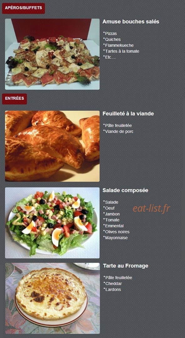 Le bar à thym — carte page 2
