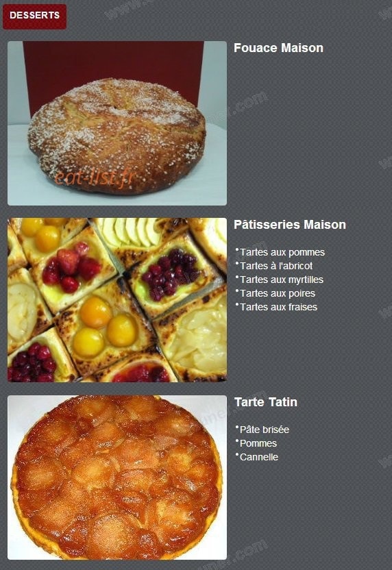Le bar à thym — carte page 4