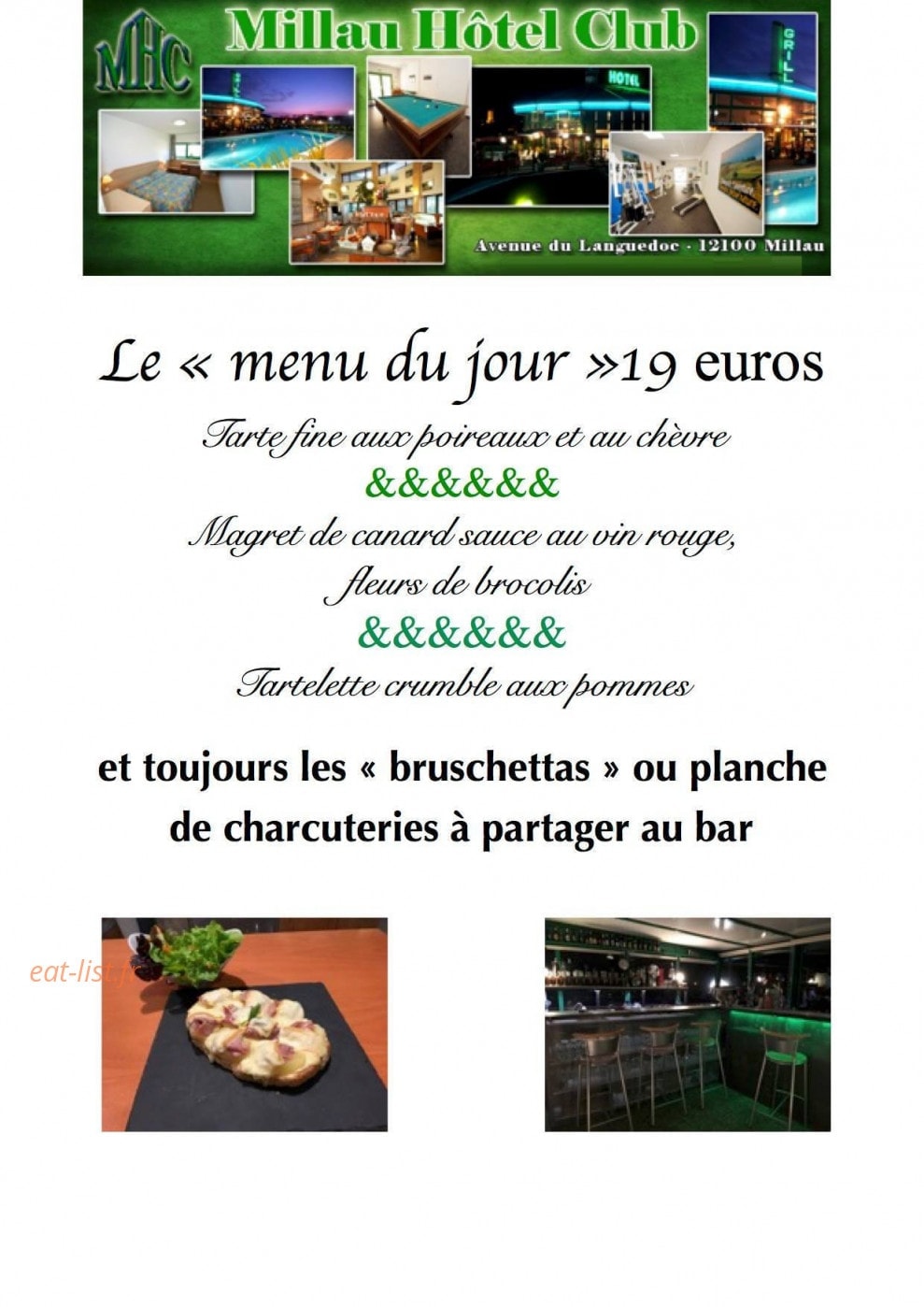 Le Grilladin — carte page 1