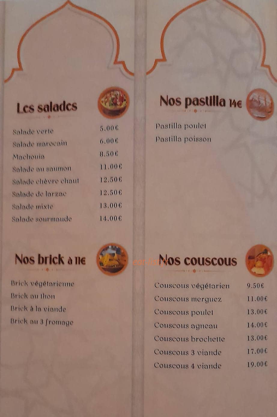 Le Marrakech — carte page 4