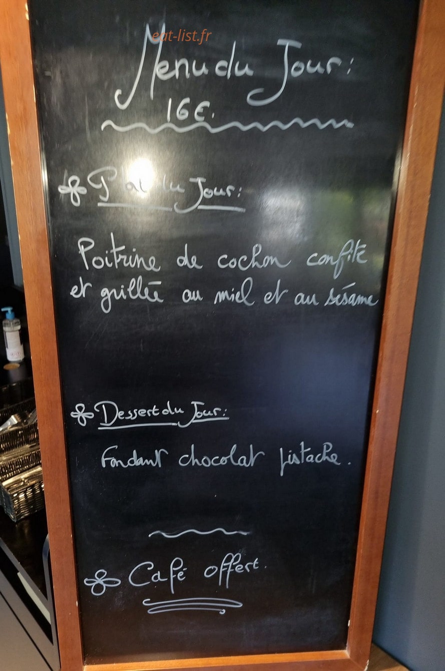 Le Plaisir Des Mets — carte page 1