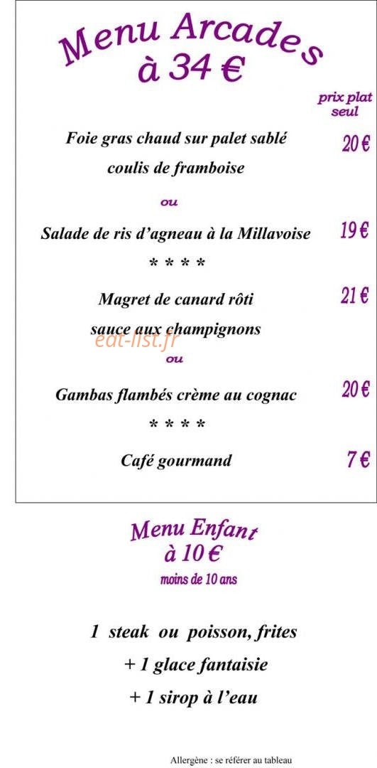 Les Arcades — carte page 3
