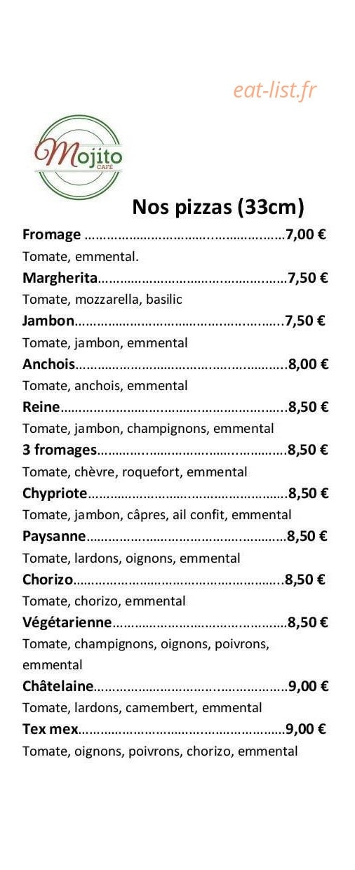 Mojito Café — carte page 7