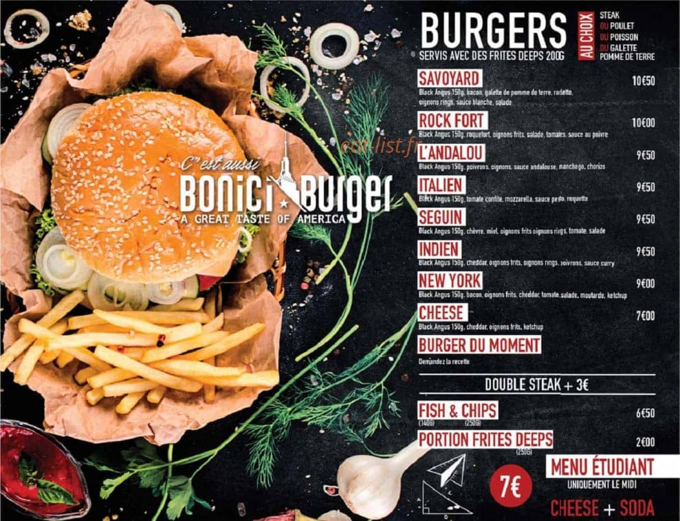 Pizza Bonici — carte page 2