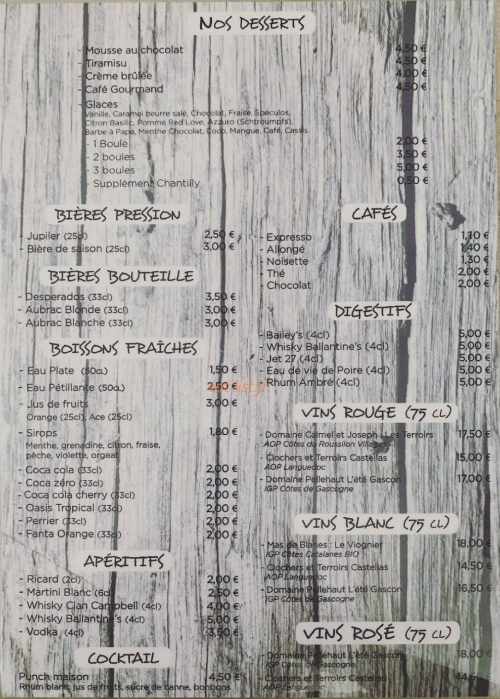 Pizzeria Oñiebien — carte page 3