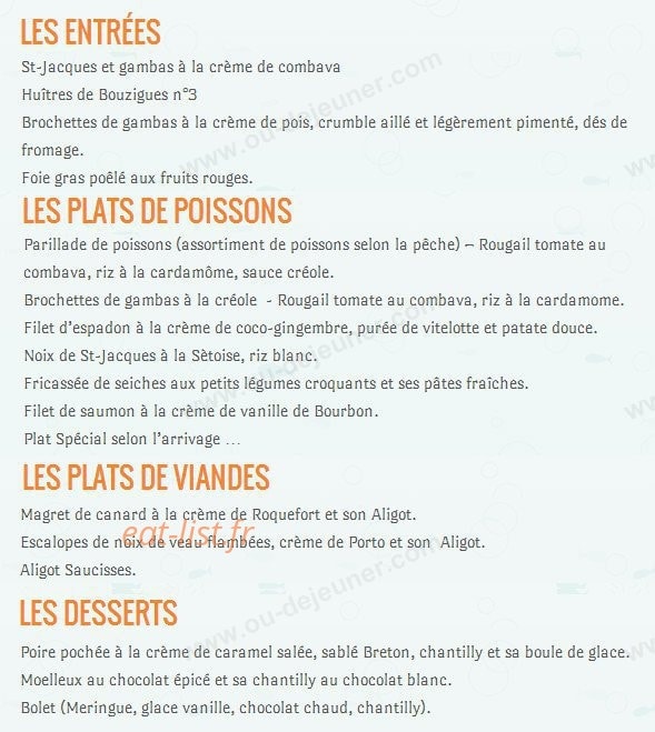 Restaurant Estanco — carte page 2