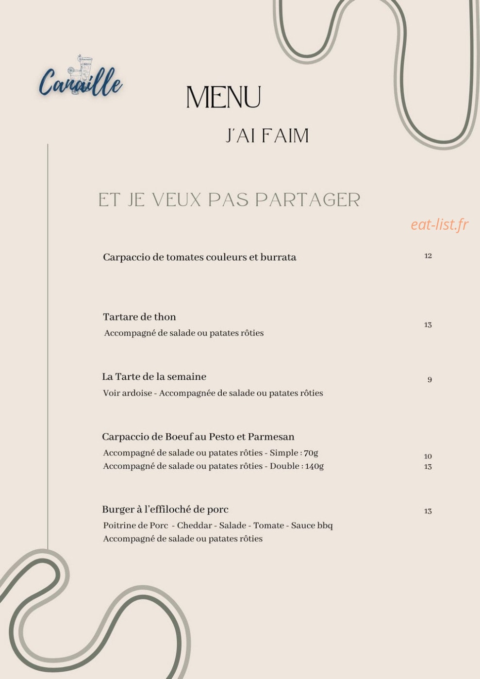 Resto'Canaille — carte page 2