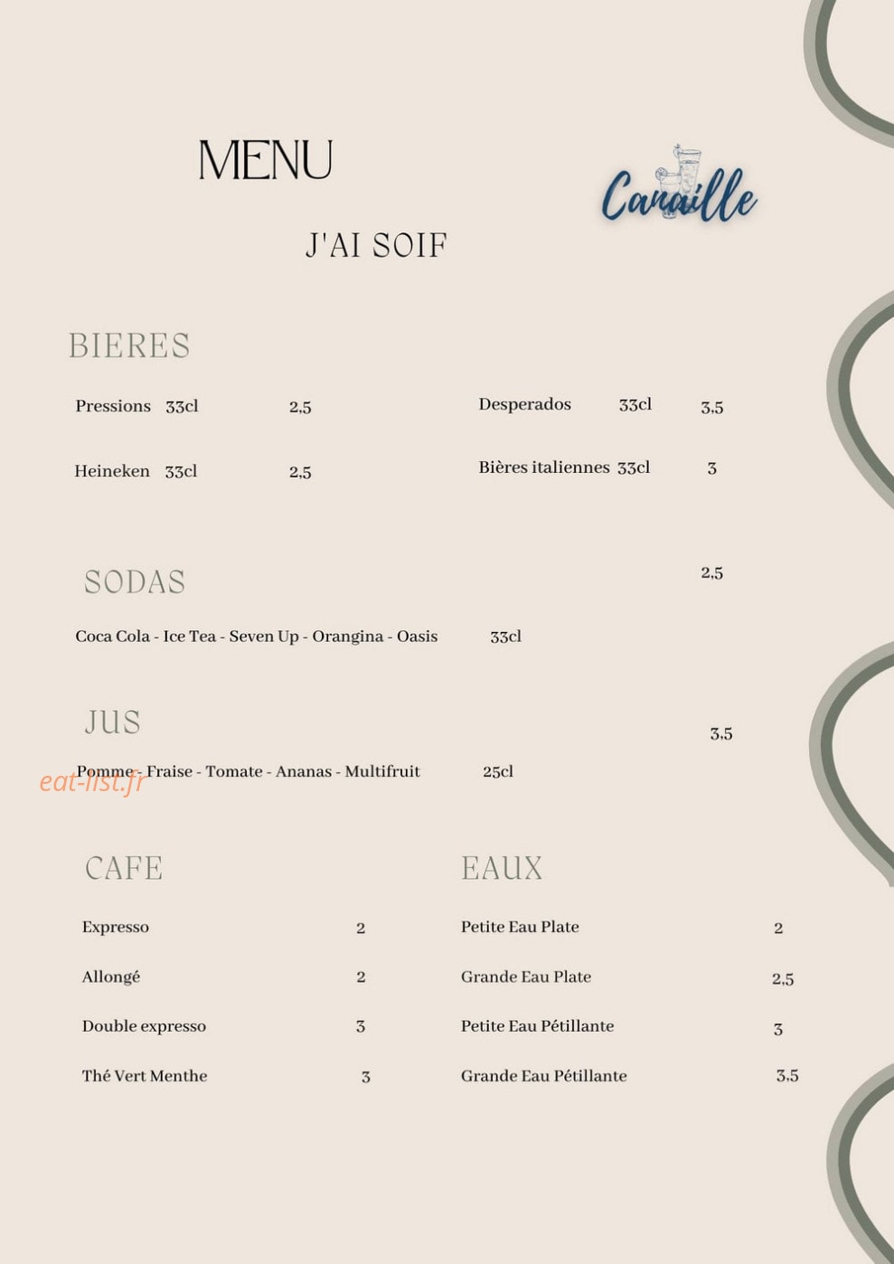 Resto'Canaille — carte page 6