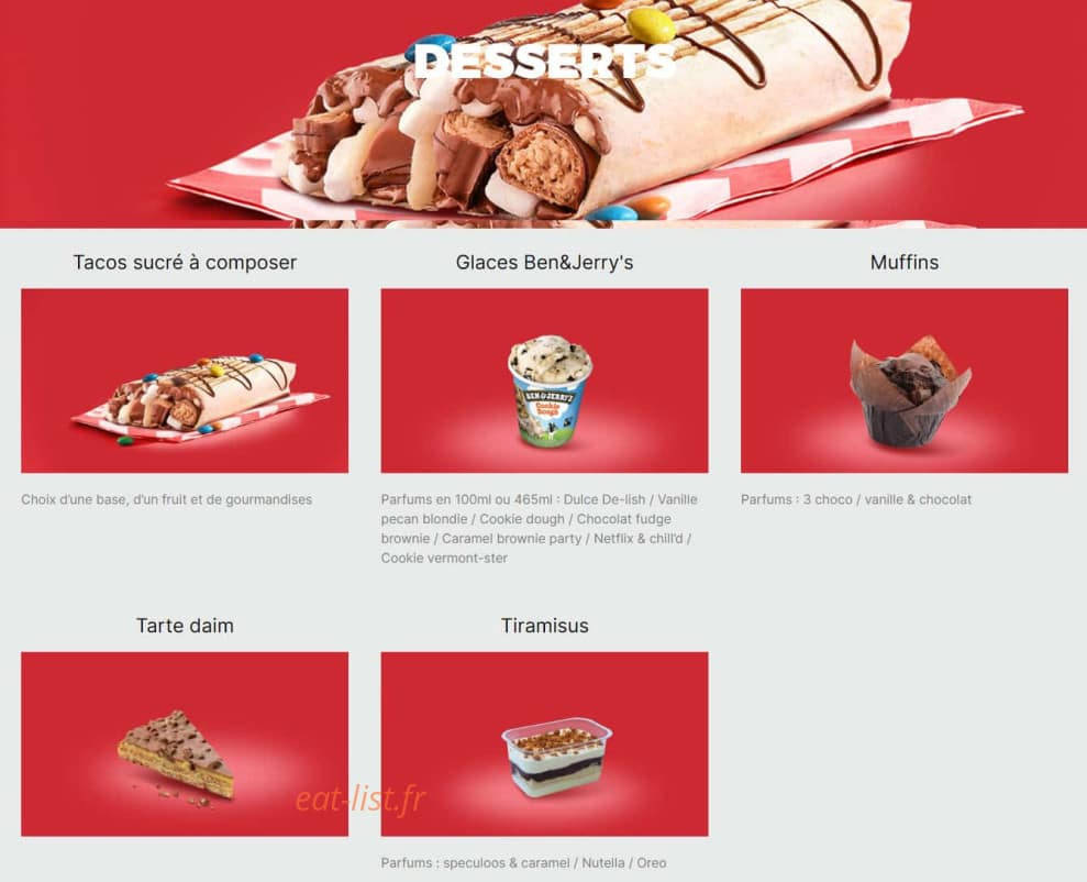 Tacos Avenue — carte page 8