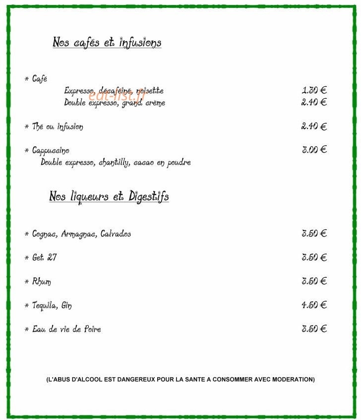 Le Soleil du Parc — carte page 8
