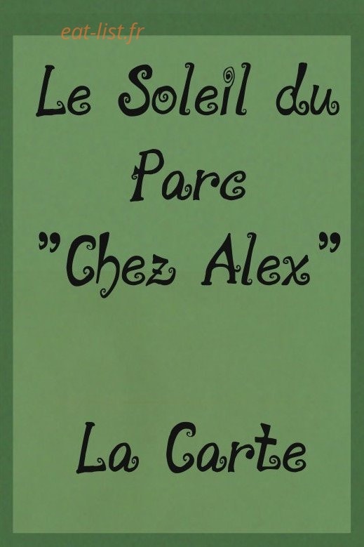 Le Soleil du Parc — carte page 1