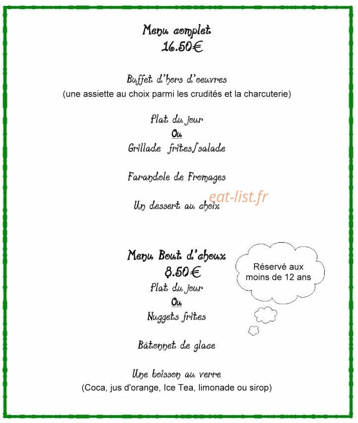 Le Soleil du Parc — carte page 5