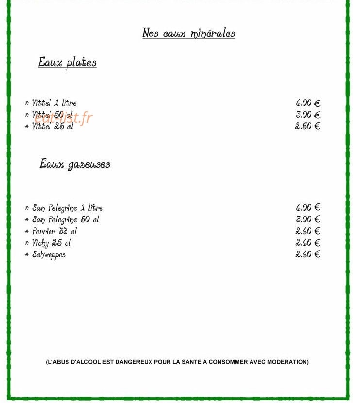 Le Soleil du Parc — carte page 3