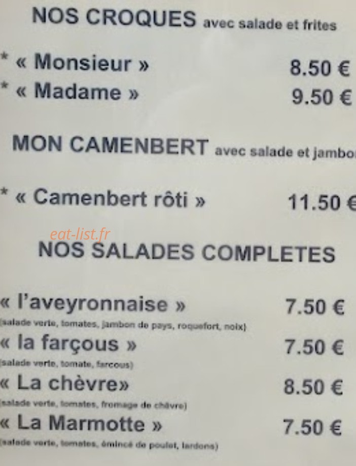 Au petit bouchon — carte page 4