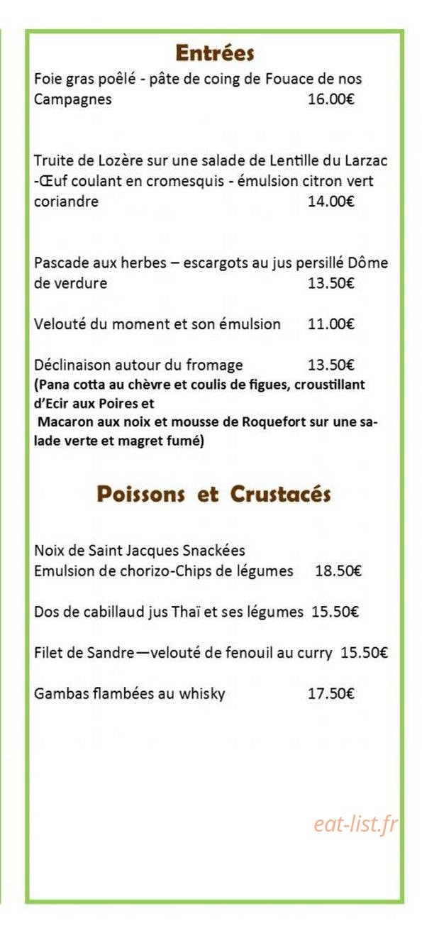 Le Lion d'Or — carte page 2