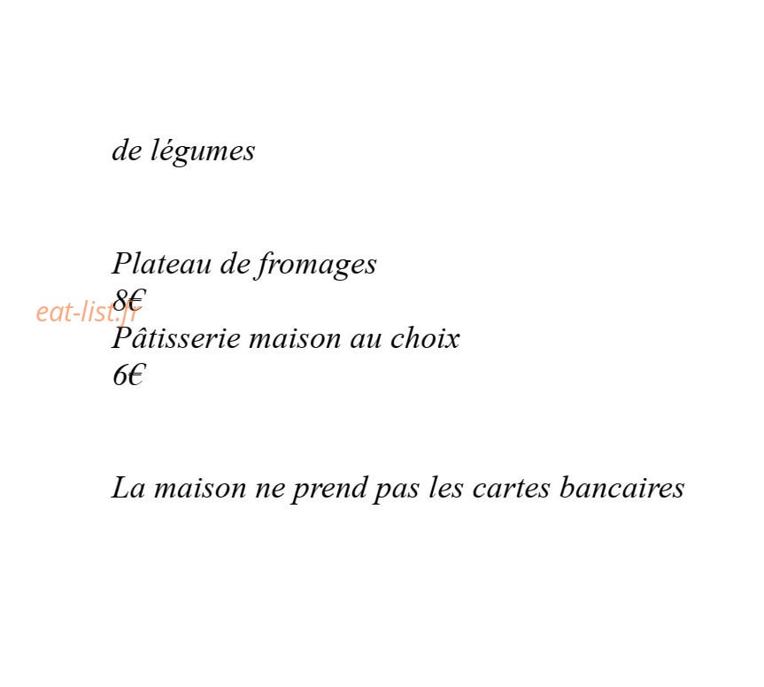 Au Moulin Alexandre — carte page 3